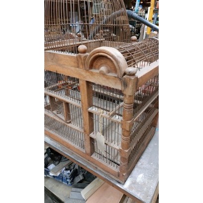 Large Ornate Carved Birdcage