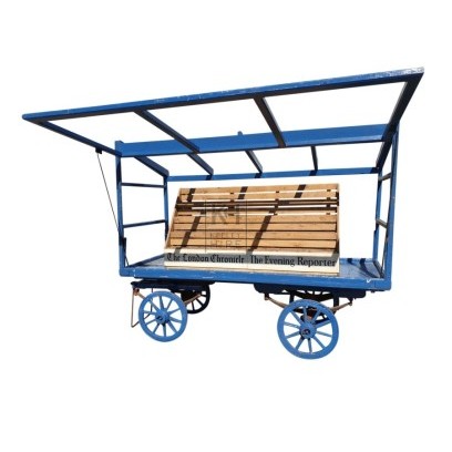 Blue Four Wheeled Market Cart